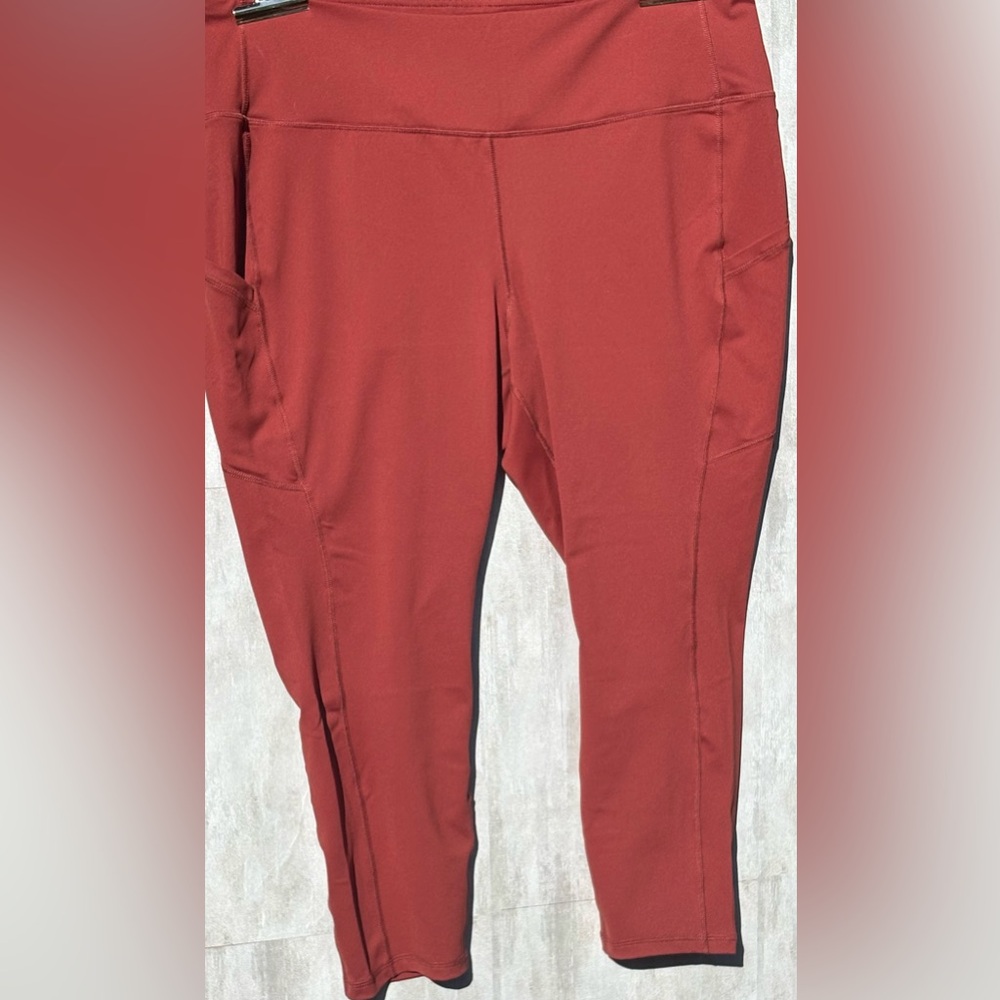 Soft rust colored workout leggings